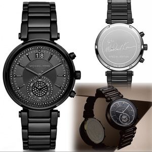Black bling watch